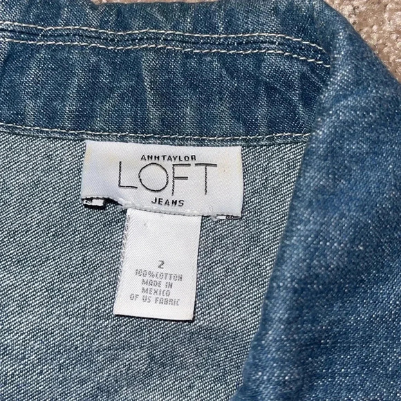 LOFT denim jacket, Women size 2 - Picture 2 of 4
